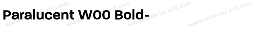 Paralucent W00 Bold字体转换